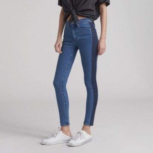 rag & bone Blue Two-Tone Ankle Jeans